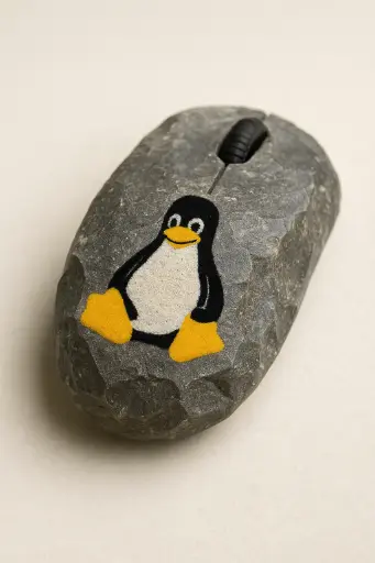 Souris flockées à l'image de Linux